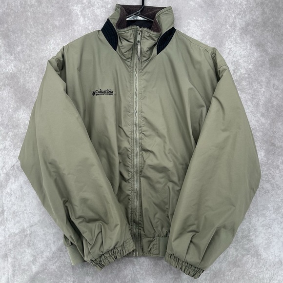 Columbia Other - COLUMBIA OLIVE GREEN FLEECE LINED BOMBER JACKET, FULL ZIP, MEN'S M